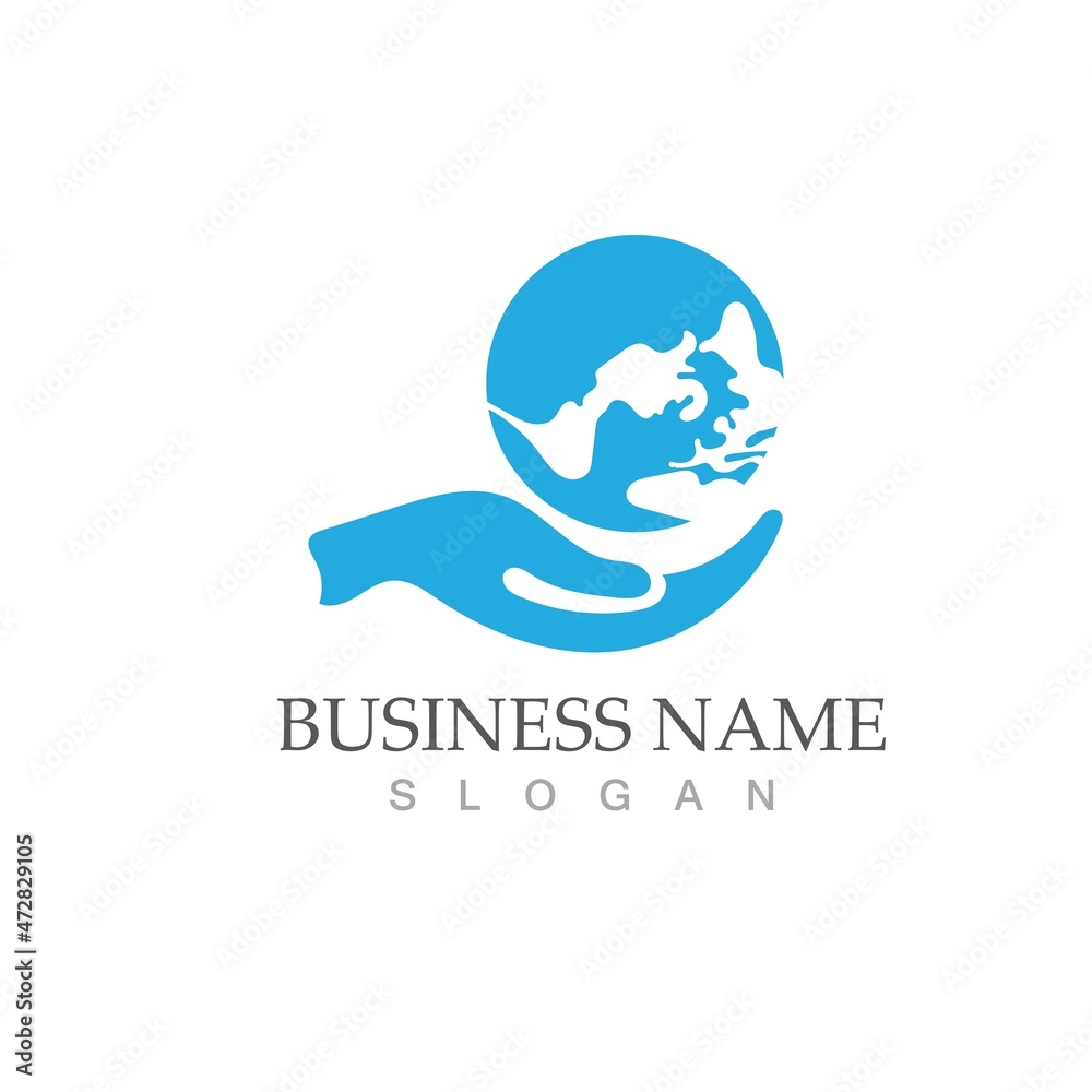 Naklejka premium globe logo vector design template