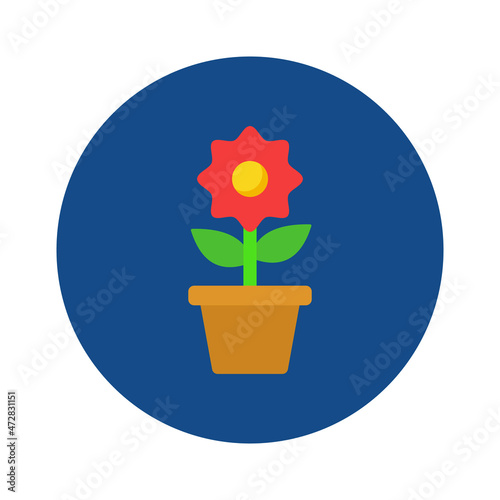 flower pot Vector icon which is suitable for commercial work and easily modify or edit it

