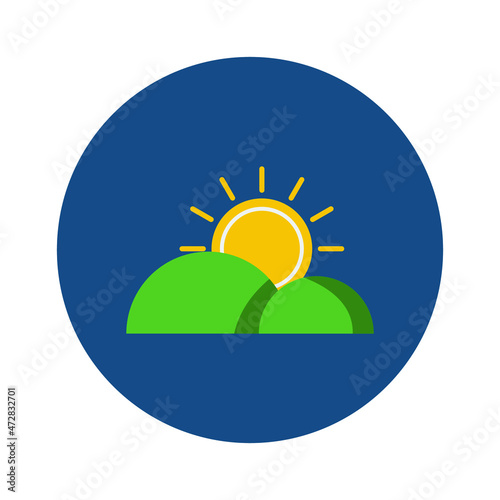 Sun Hills Vector icon which is suitable for commercial work and easily modify or edit it

