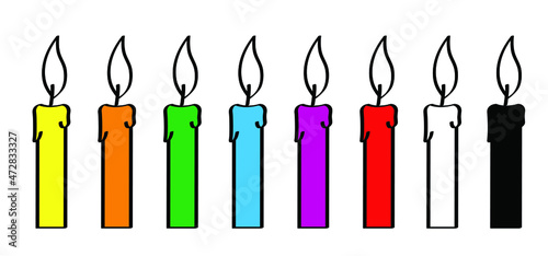 Candle flame on 11 december. first, second or fourth advent day. Advent, light fire lamp pictogram. Earth hour burning memorial candles, candlestick icon or symbol.. Christmas xmas time.