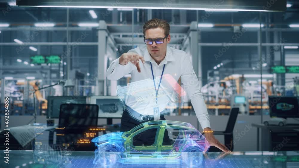 Autogenic Engineer Green Energy Car Design: Automotive Engineer Using Augmented Reality ...