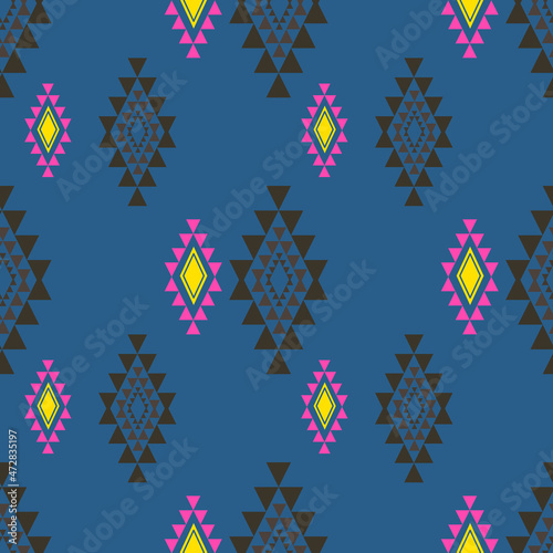 Ikat Jamaica lanna Thai fabric pattern 