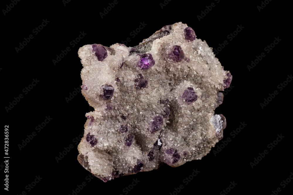 macro mineral fluorite stone on black background macro mineral fluorite stone on black background