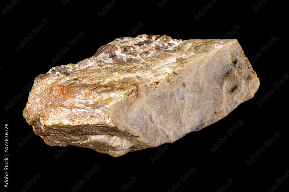 Macro of a stone Moonstone mineral on a black background Macro of a stone Moonstone mineral on a black background