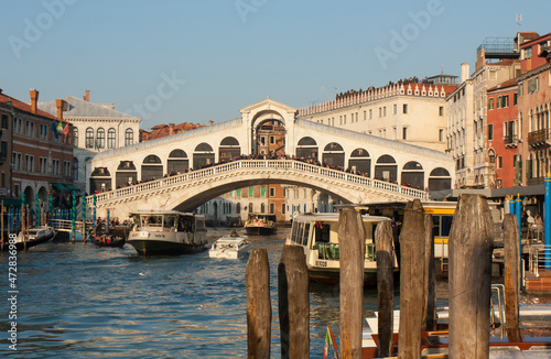 VENICE, ITALY - FEBRAURY 8, 2020: Rialto bridge on Grand canal. © Iva