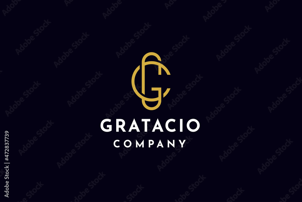 Initials letter GC business and management logo design vector inspiration.
