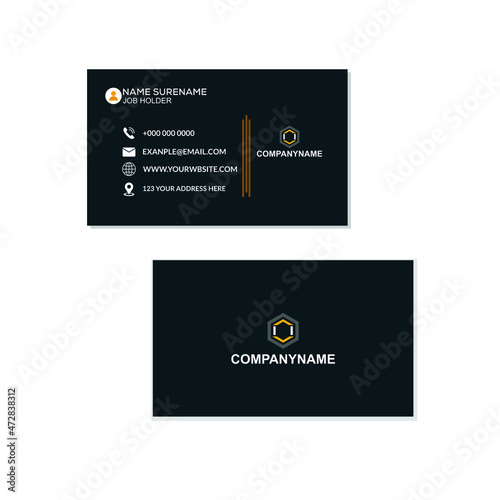 This is a modern business card template.