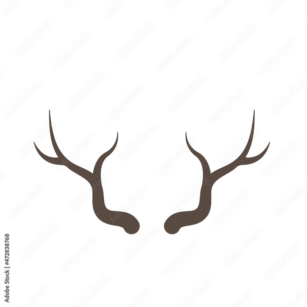 Deer horn element ilustration icon vector design Deer horn element ilustration icon vector design