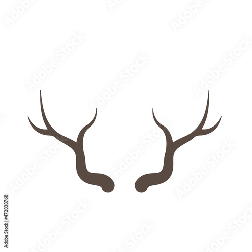 Deer horn element ilustration icon vector design