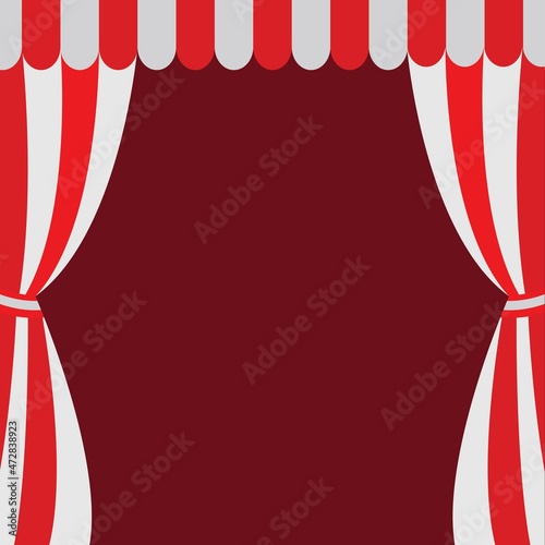 Circus tent Vector background illustration design template