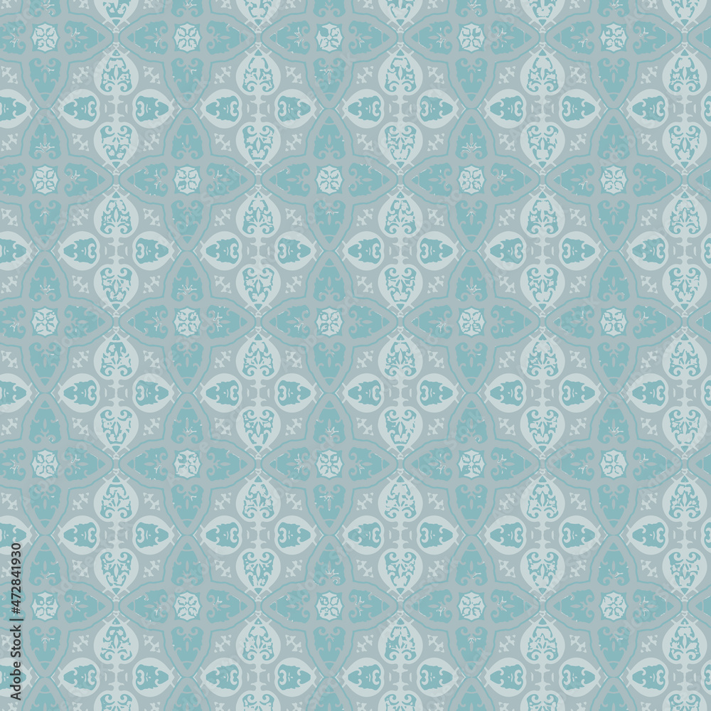Seamless vintage rug with an effect of attrition. Damask carpet. Hand drawn seamless abstract pattern with eastern motifs. vector illustration. mixed patterns nature texture