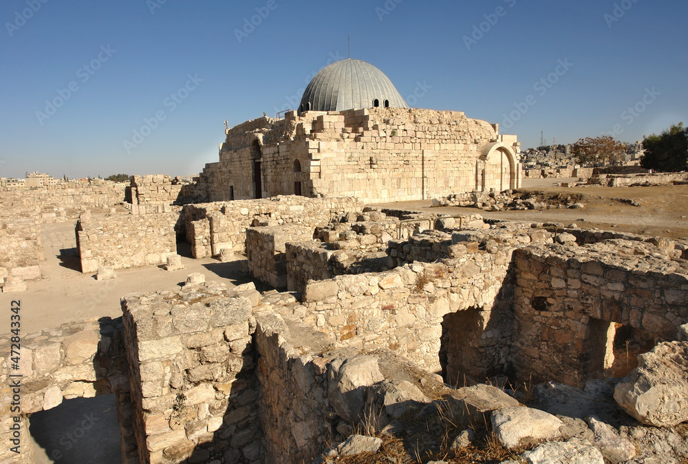 The Umayyad Palace  located on the Citadel Hill of Amman, Jordan