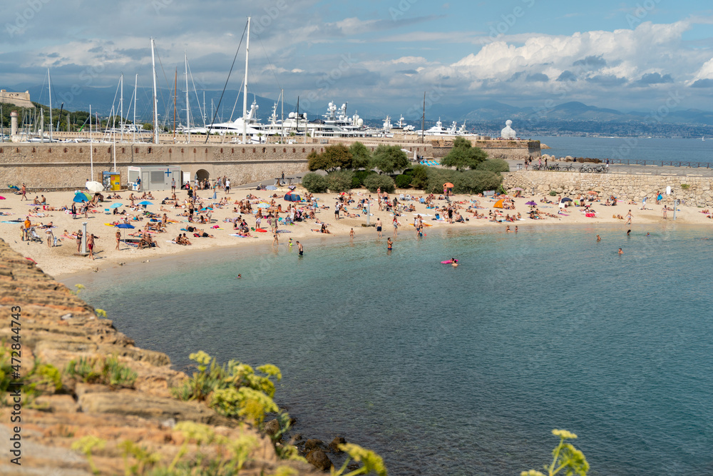 view of the beach in Antibes