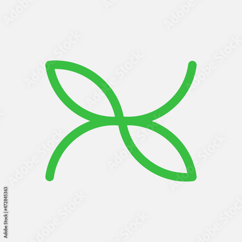 Abstract green Nature Logo design templates - emblems for holistic medicine centers, natural and organic food products, and packaging. Organic farming logo design idea.