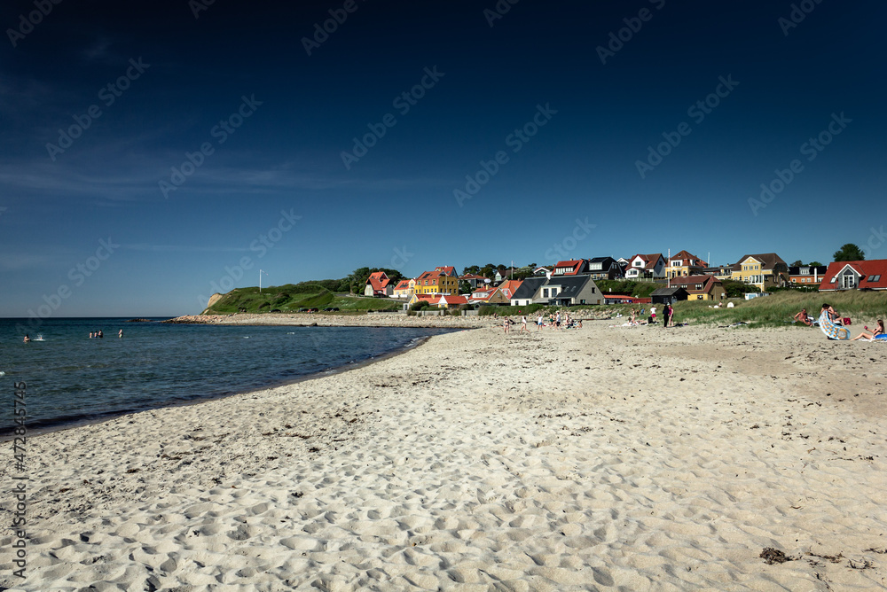 Denmark stock photo with clear skies, greenery and nature