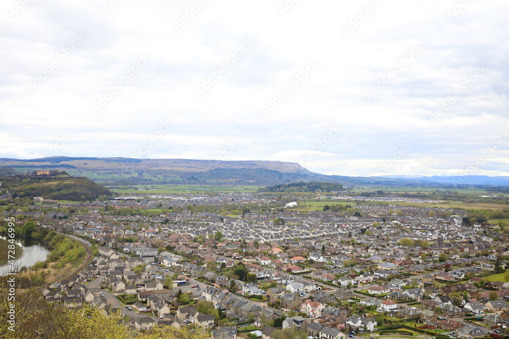 view of stirling from the wallace monument