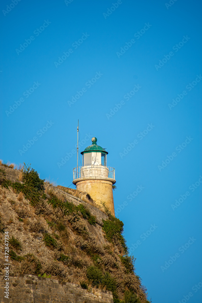 Lighthouse of the Old Fortress in corfu greece