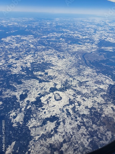 aerial view from the plane