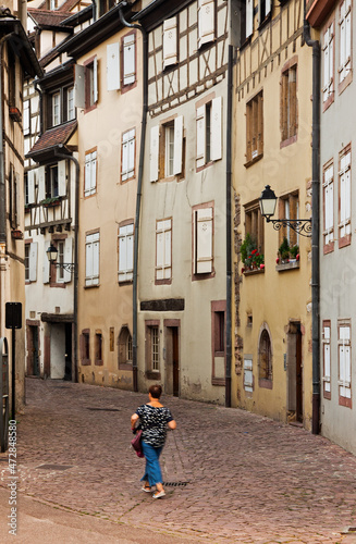 Beautiful towns of France - Colmar  with colourful half-timbered houses