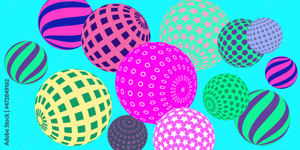 Retro 3d illustration abstract balls, great design for any purposes. Modern cover concept. Vector modern banner. Background wall design. Retro 3d illustration abstract balls, great design for any purposes. Modern cover concept. Vector modern banner. Background wall design.
