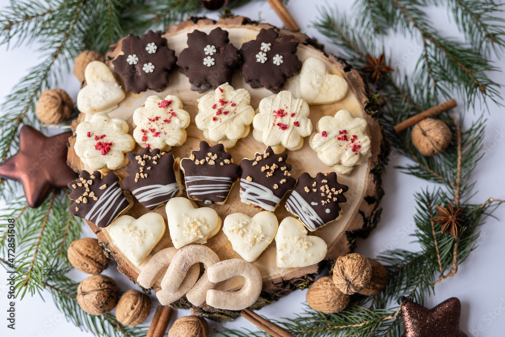 christmas cookie cake platter chocolate
holiday feast sweet dessert nibbling