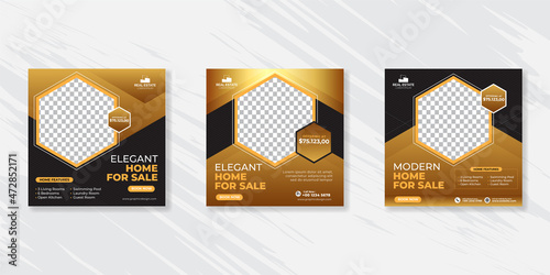 Real Estate web banner design template