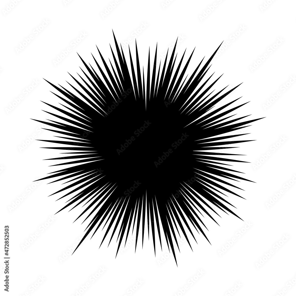 Obraz premium vector abstract radial burst. black star explosion