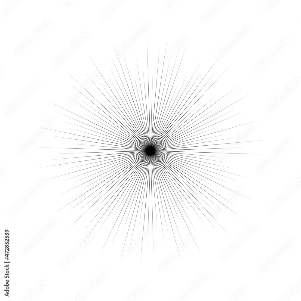 Obraz premium vector abstract radial burst. black star explosion