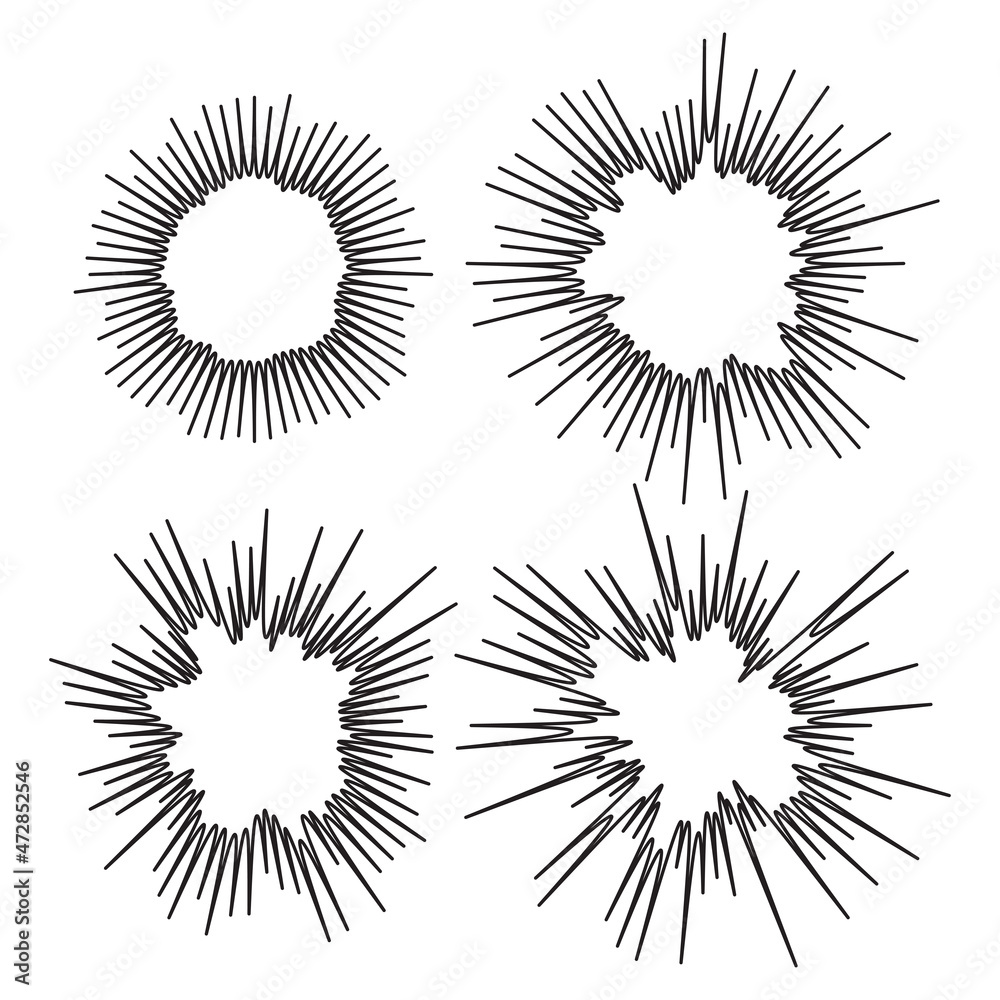 Fototapeta premium vector abstract radial line burst. black explosion