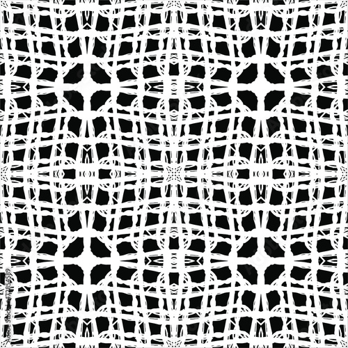 Black-White Abstract Motifs Pattern. Decoration for Interior  Exterior  Carpet  Textile  Garment  Cloth  Silk  Tile  Plastic  Paper  Wrapping  Wallpaper  Pillow  Sofa  Background  Ect