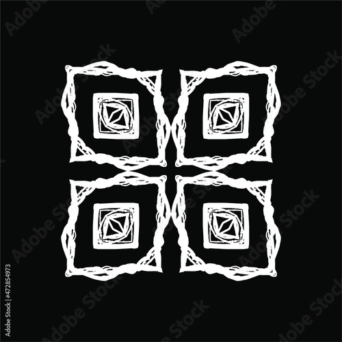 
Black-White Abstract Motifs Pattern. Decoration for Interior, Exterior, Carpet, Textile, Garment, Cloth, Silk, Tile, Plastic, Paper, Wrapping, Wallpaper, Pillow, Sofa, Background, Ect