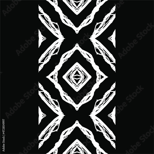 
Black-White Abstract Motifs Pattern. Decoration for Interior, Exterior, Carpet, Textile, Garment, Cloth, Silk, Tile, Plastic, Paper, Wrapping, Wallpaper, Pillow, Sofa, Background, Ect