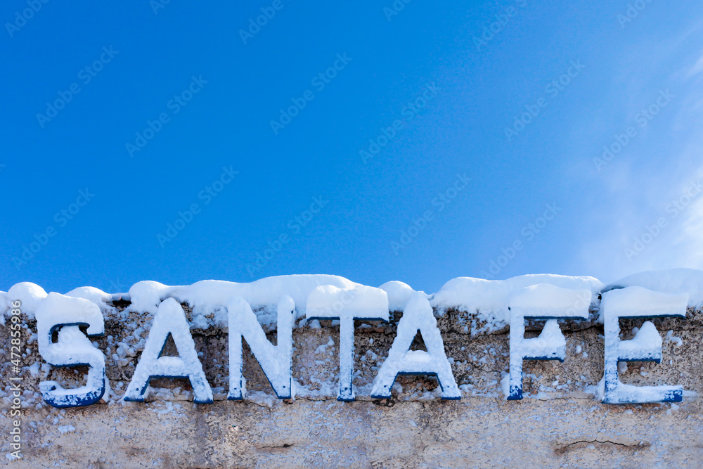 Obraz premium Santa Fe, New Mexico, USA. Train stop at the Railyard district.