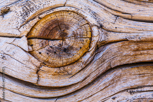 Close up of the texture of old and weathered wood for background