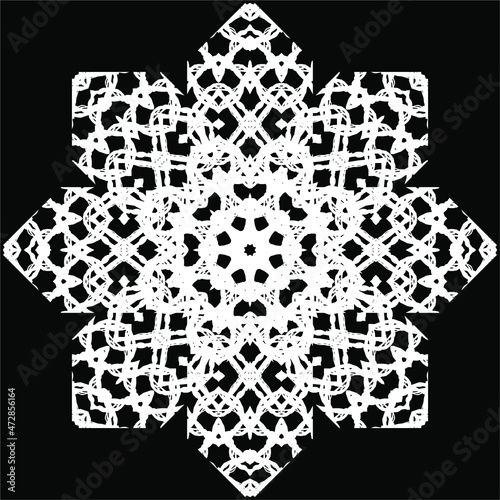 
Black-White Abstract Motifs Pattern. Decoration for Interior, Exterior, Carpet, Textile, Garment, Cloth, Silk, Tile, Plastic, Paper, Wrapping, Wallpaper, Pillow, Sofa, Background, Ect
