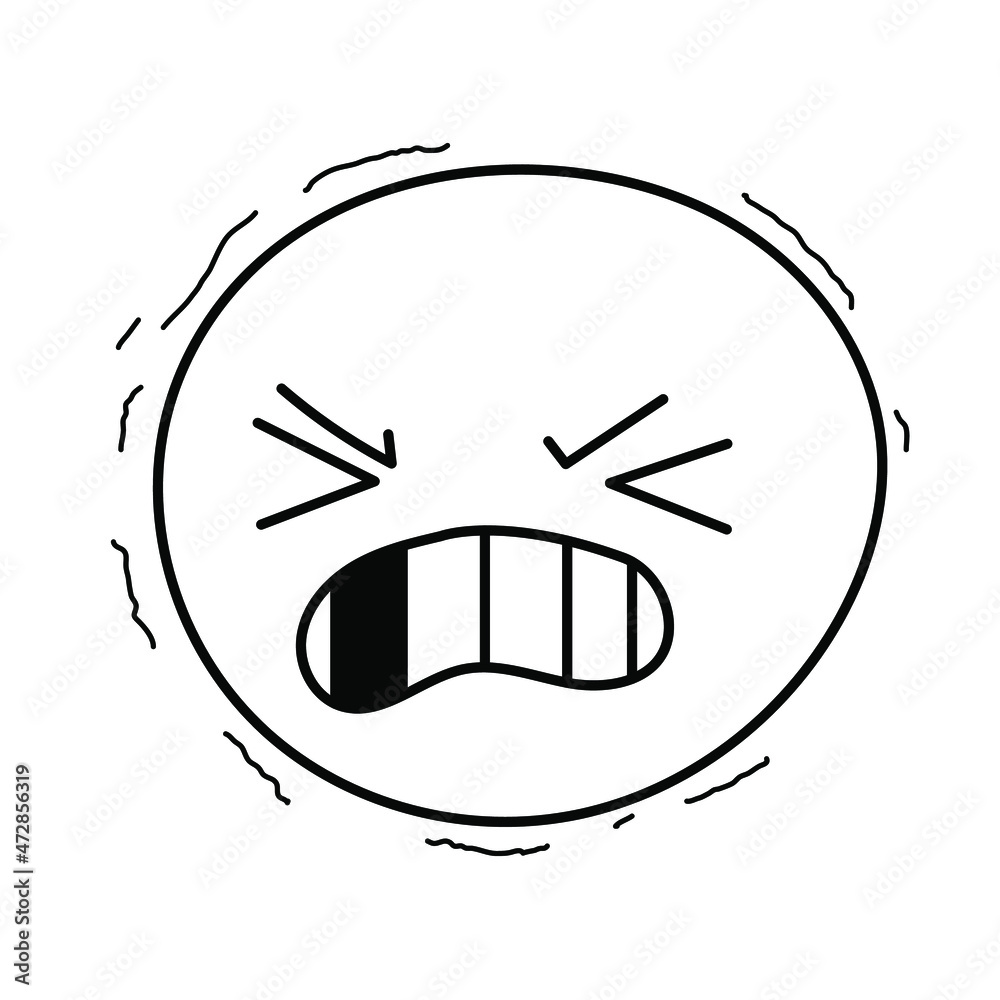 What Is Rude Face Rude expletive doodles wear hand drawn face. Angry smiley emoji. Vector ...