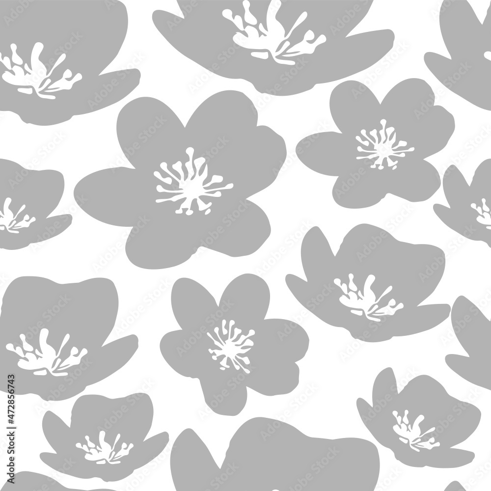 flowers seamless pattern vector