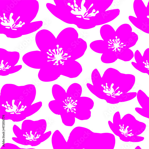 flowers seamless pattern vector