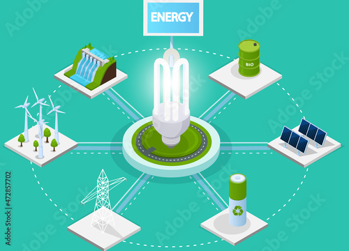 Wind generator for clean environmentally friendly renewable alternative energy. Wind turbines for electricity producing. Power production using green technology to protect environment on planet