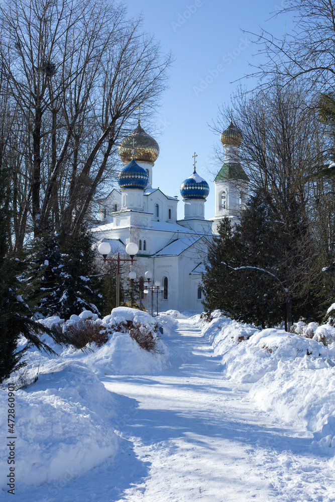 Winter architecture under a white and clear snow cover Winter architecture under a white and clear snow cover
