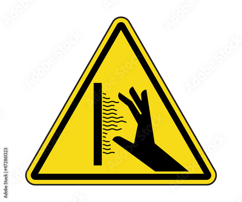 Hot Surface Warning Vertical Label. Hot Surface Warning Vertical Label. Hot Surface Warning Sign
