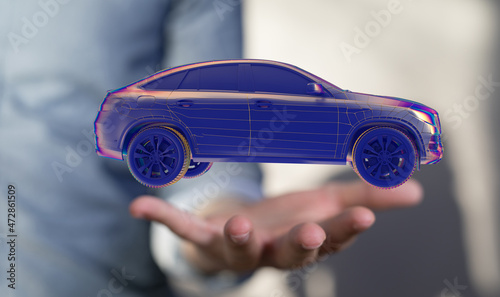 Hologram auto, futuristic p...
