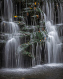 USA, Pennsylvania, Ricketts Glen State Park. Waterfall cascade over rocks.