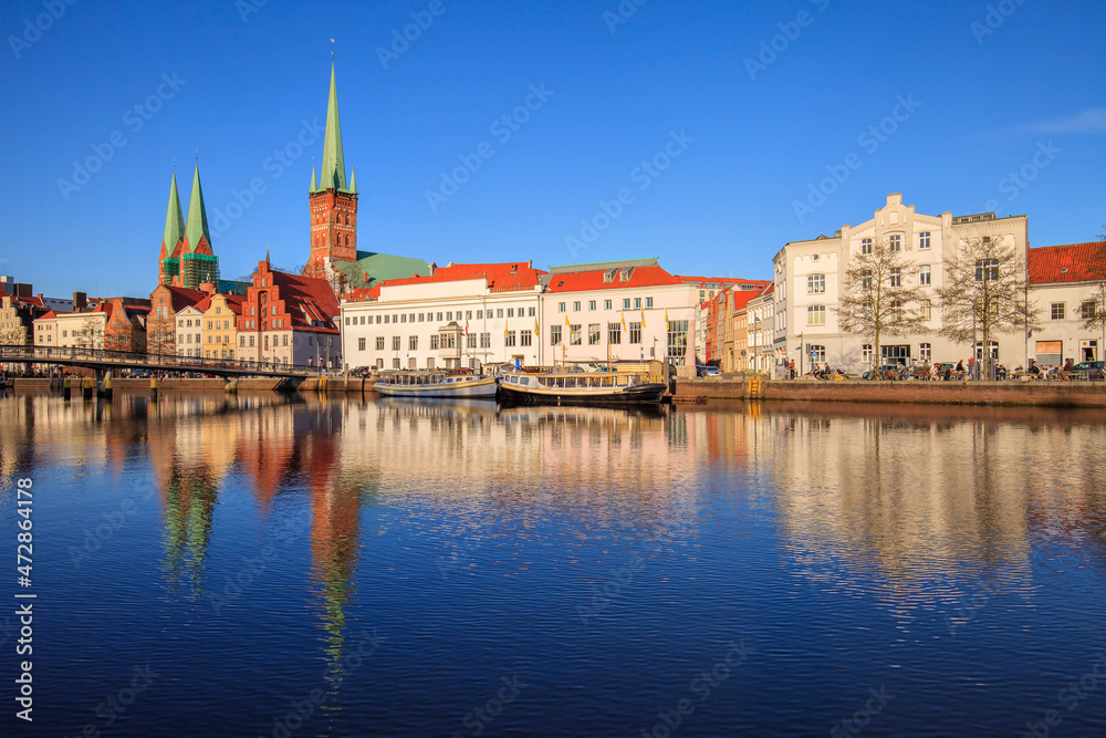 Lübeck vue des rives, de la Trave
