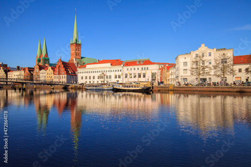 Lübeck vue des rives, de la Trave