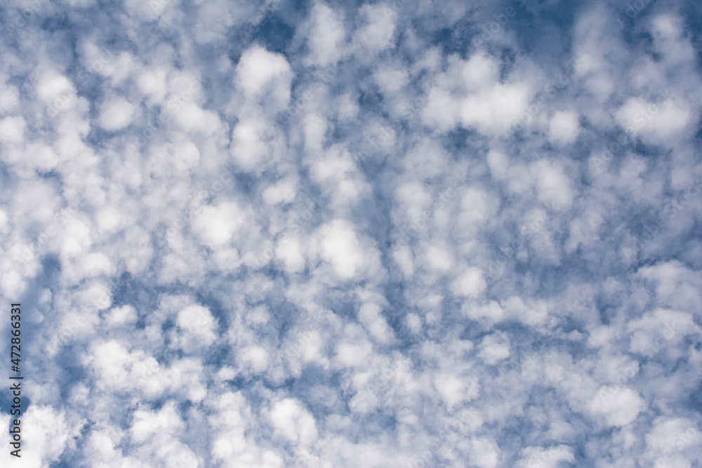 Beautiful blue sky with lots of small clouds Beautiful blue sky with lots of small clouds