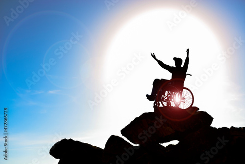 A photo dedicated to the week of the disabled;The dreams of freedom and the future of the disabled person