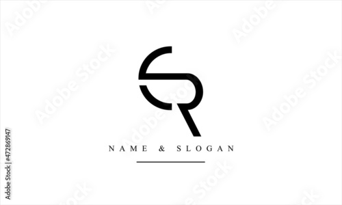 RC, CR, R, C abstract letters logo monogram