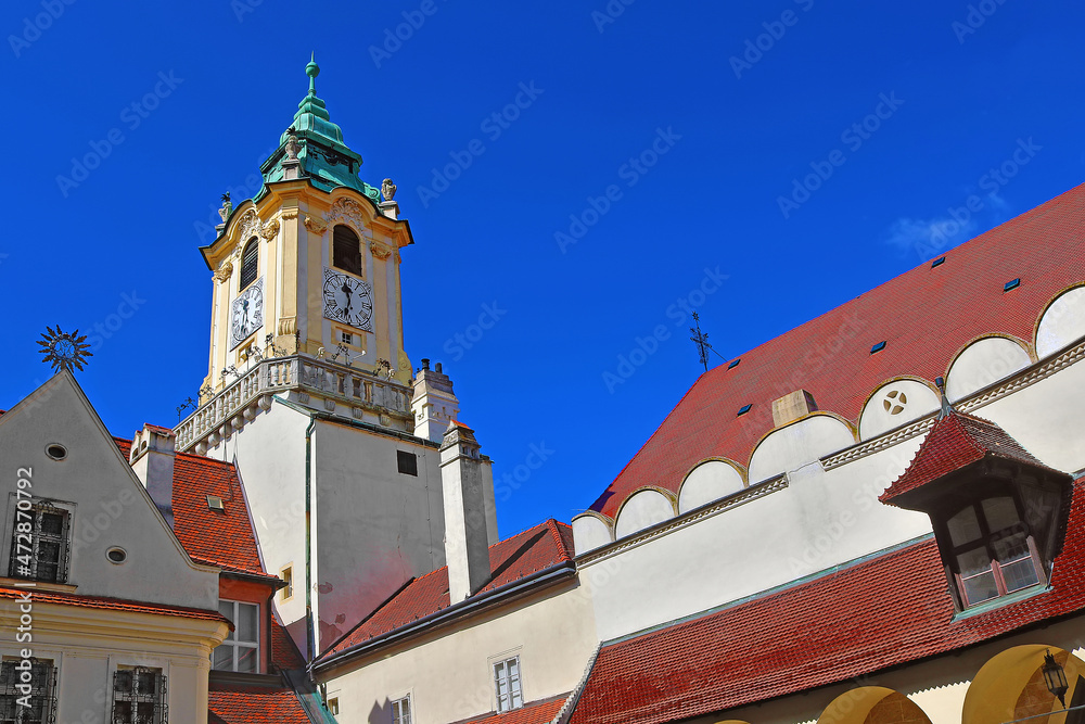 City hall of Bratislava situated on the main square (hlavne namestie) in Bratislava, Slovakia