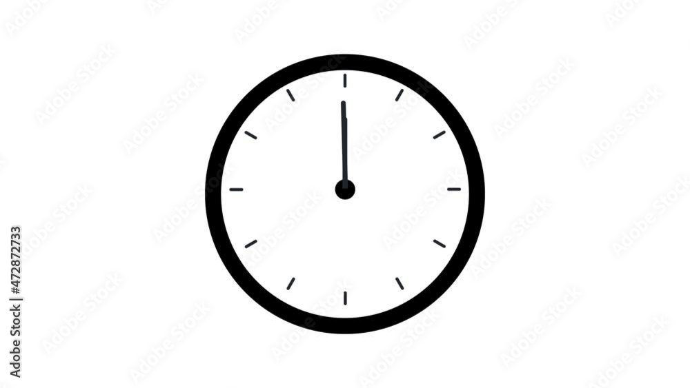 clock isolated on white background 4k video clock isolated on white background 4k video